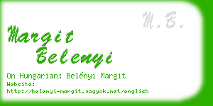 margit belenyi business card